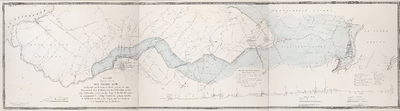 A-5378 Kaart van de situatie der Grebbe Linie, strekkende van de rivier de Waal, omtrent het dorp Doodew..., 1827-1828